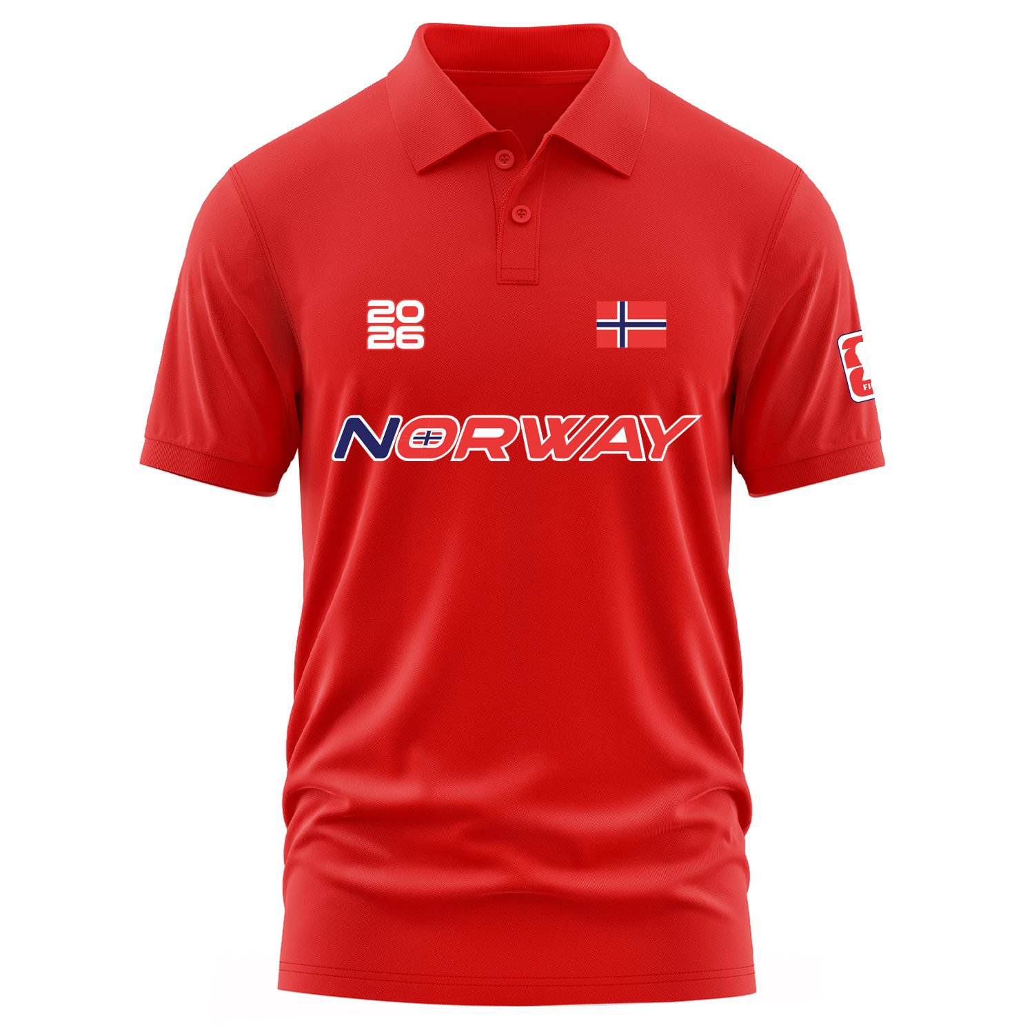 Norveç 2026 Polo Tişört L - Kırmızı