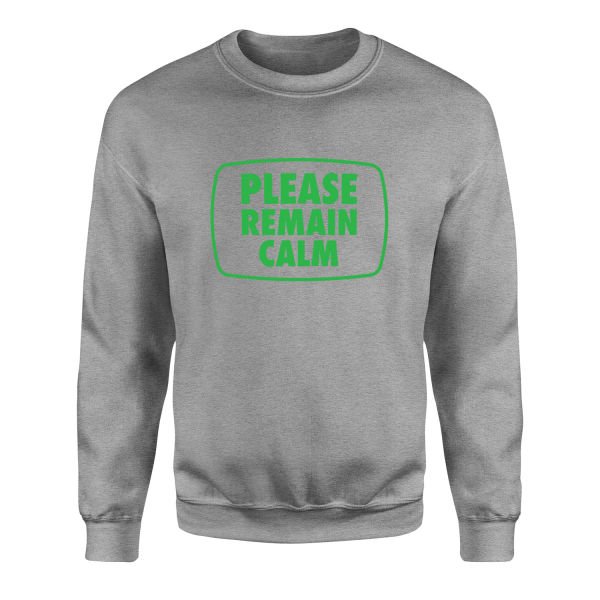 Please Remain Calm | Fallout Sweatshirt L - Gri