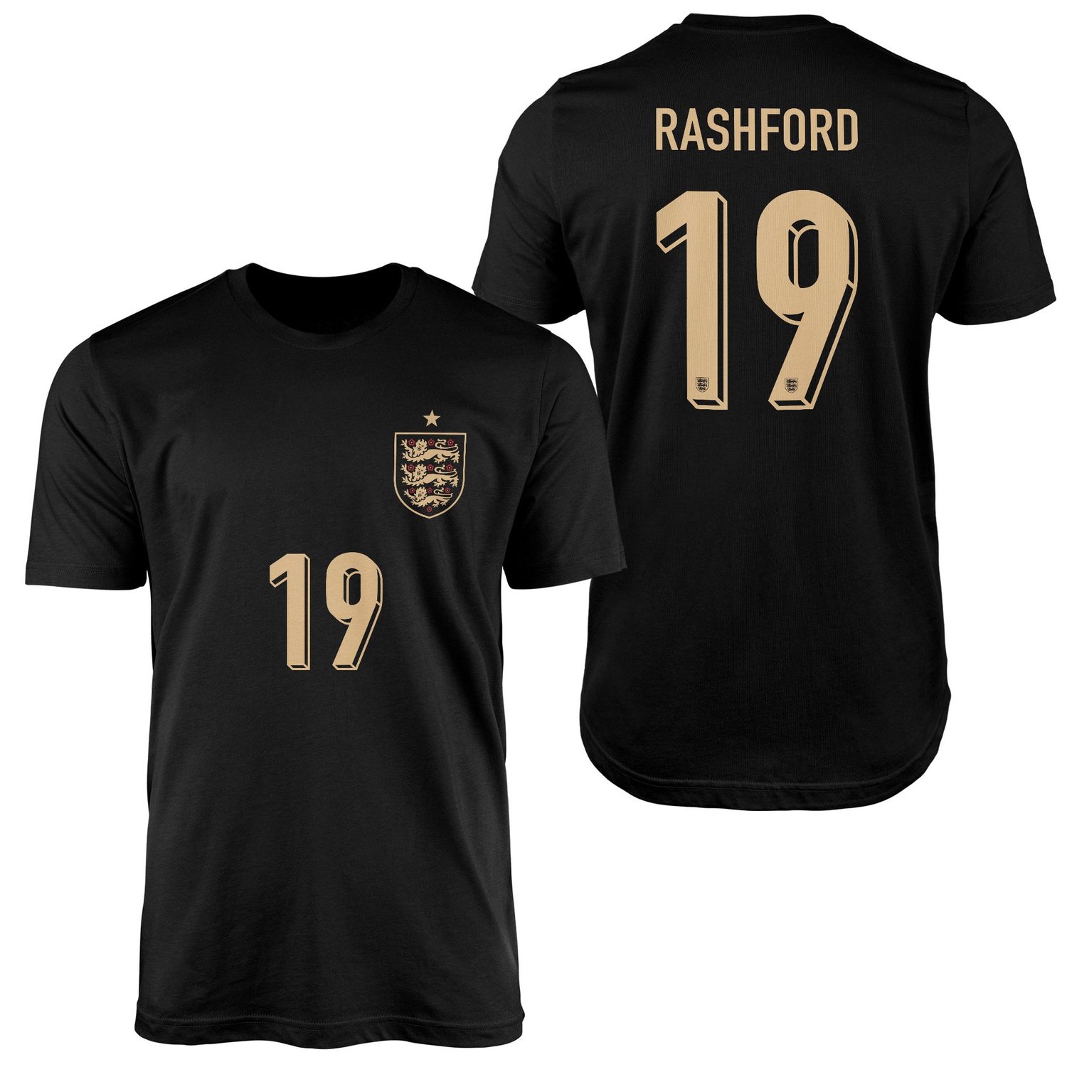 Marcus Rashford | İngiltere 24 Forma Tişört S - Siyah