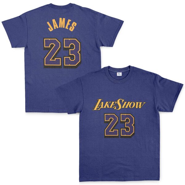 LeBron James 23 LakeShow Tişört L - İndigo Mavisi