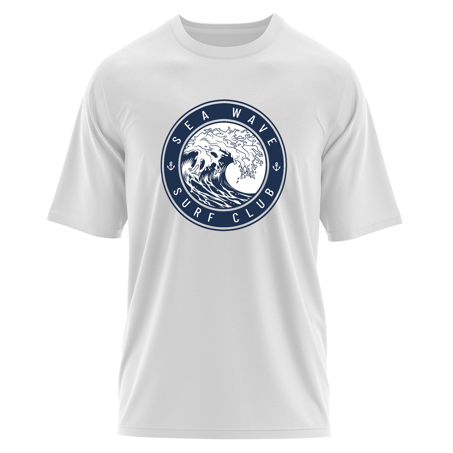 Sea Wave Surf Club Oversize Tişört L - Beyaz