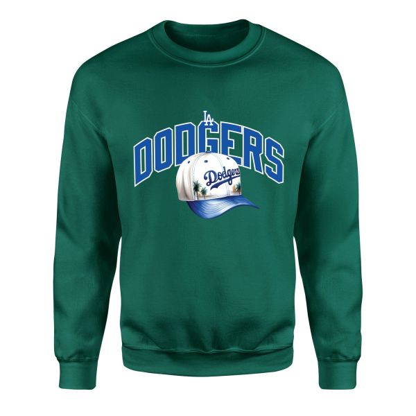 Welcome to California | Los Angeles Dodgers Sweatshirt L - Nefti Yeşili