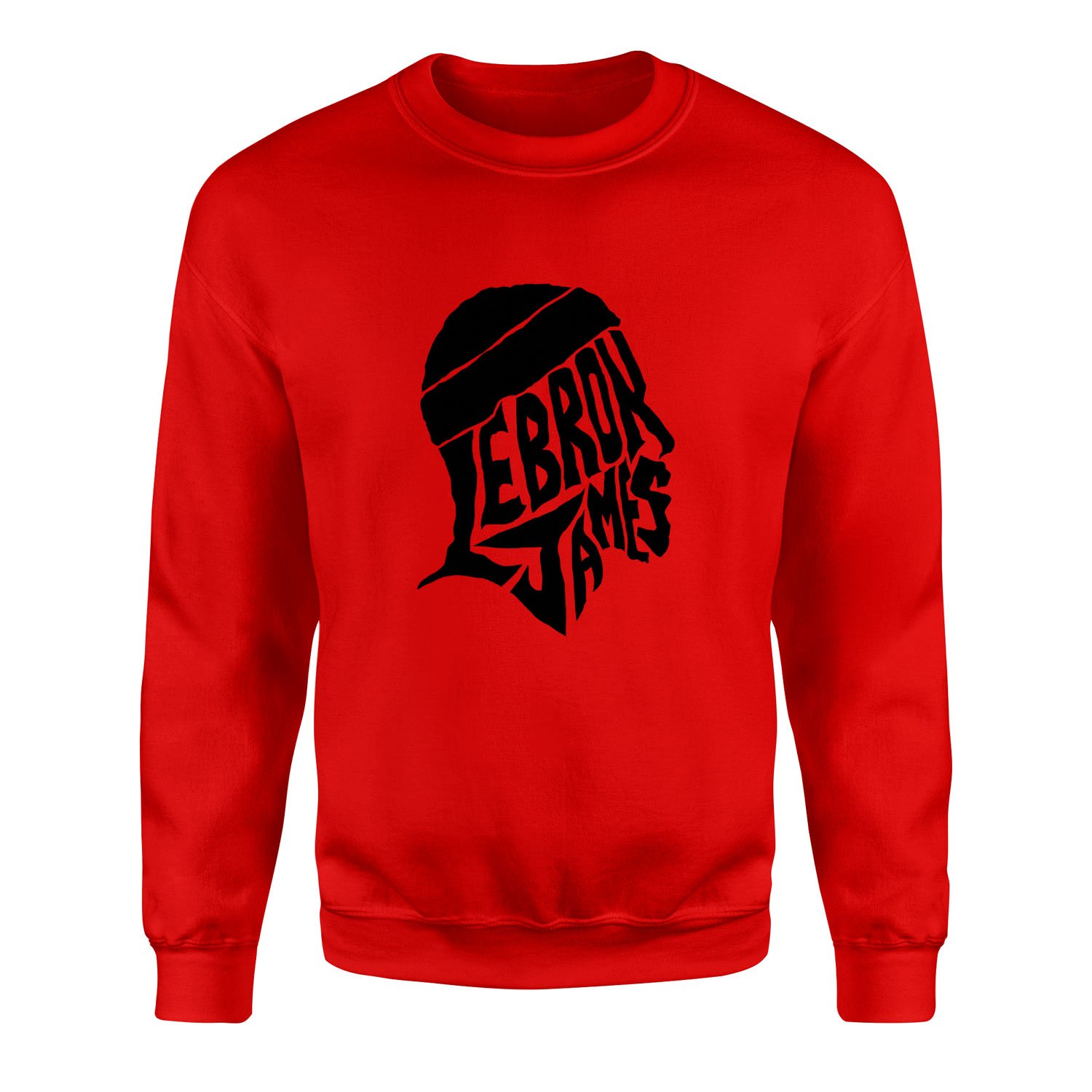 LeBron James Text Sweatshirt XXL - Kırmızı