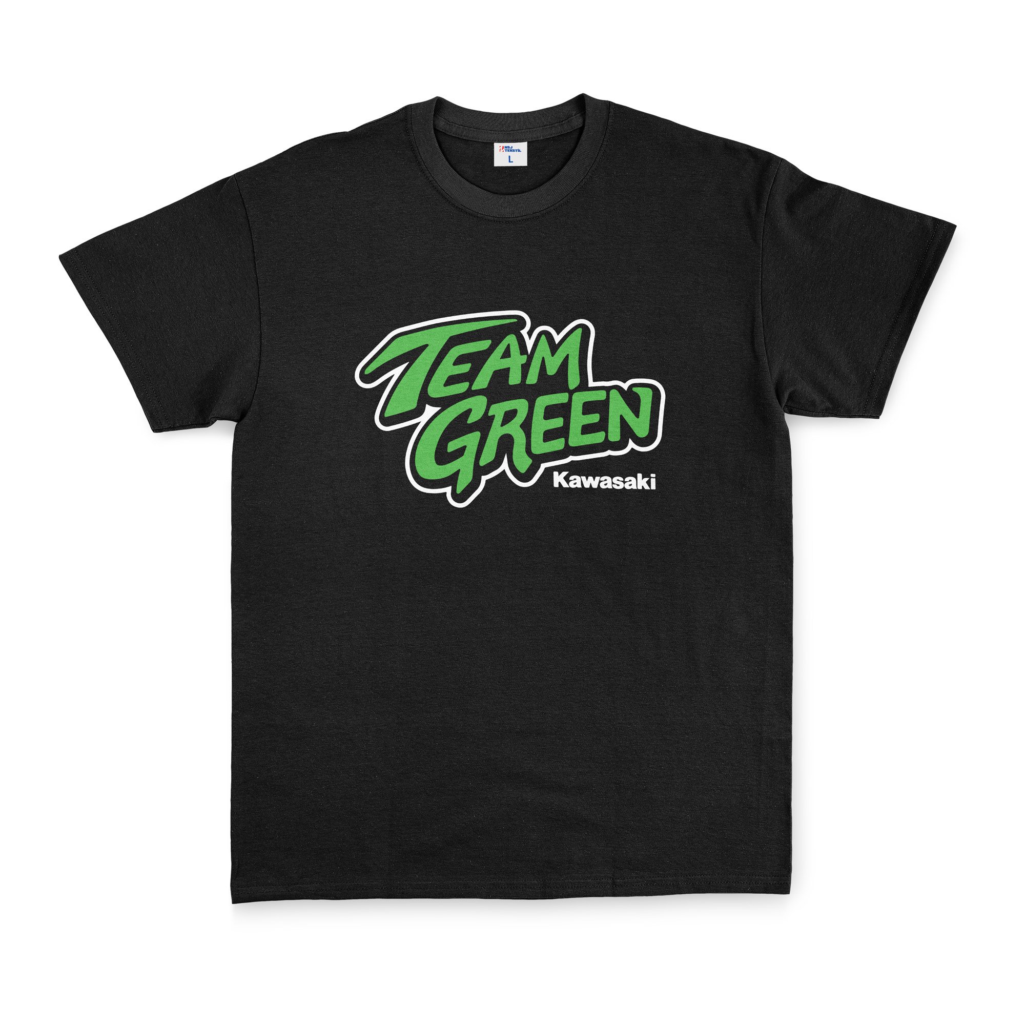 Team Green Kawasaki Racing Tişört L - Siyah