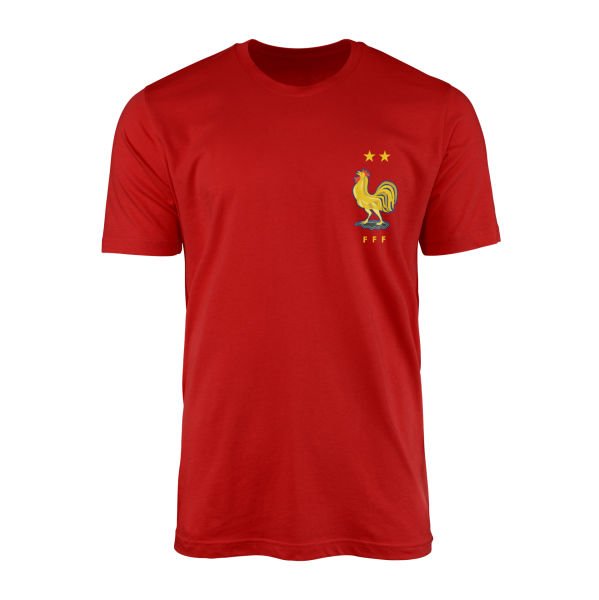 Fransa Futbol Takımı Tişört XL - Kırmızı