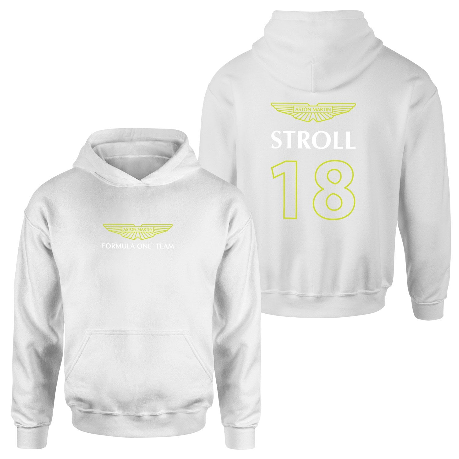 Lance Stroll | Aston Martin Basic Hoodie S - Beyaz