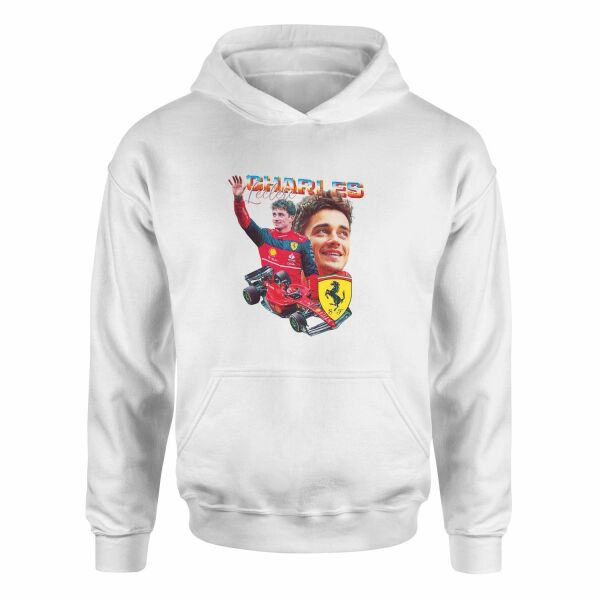 Charles Leclerc Hoodie L - Beyaz