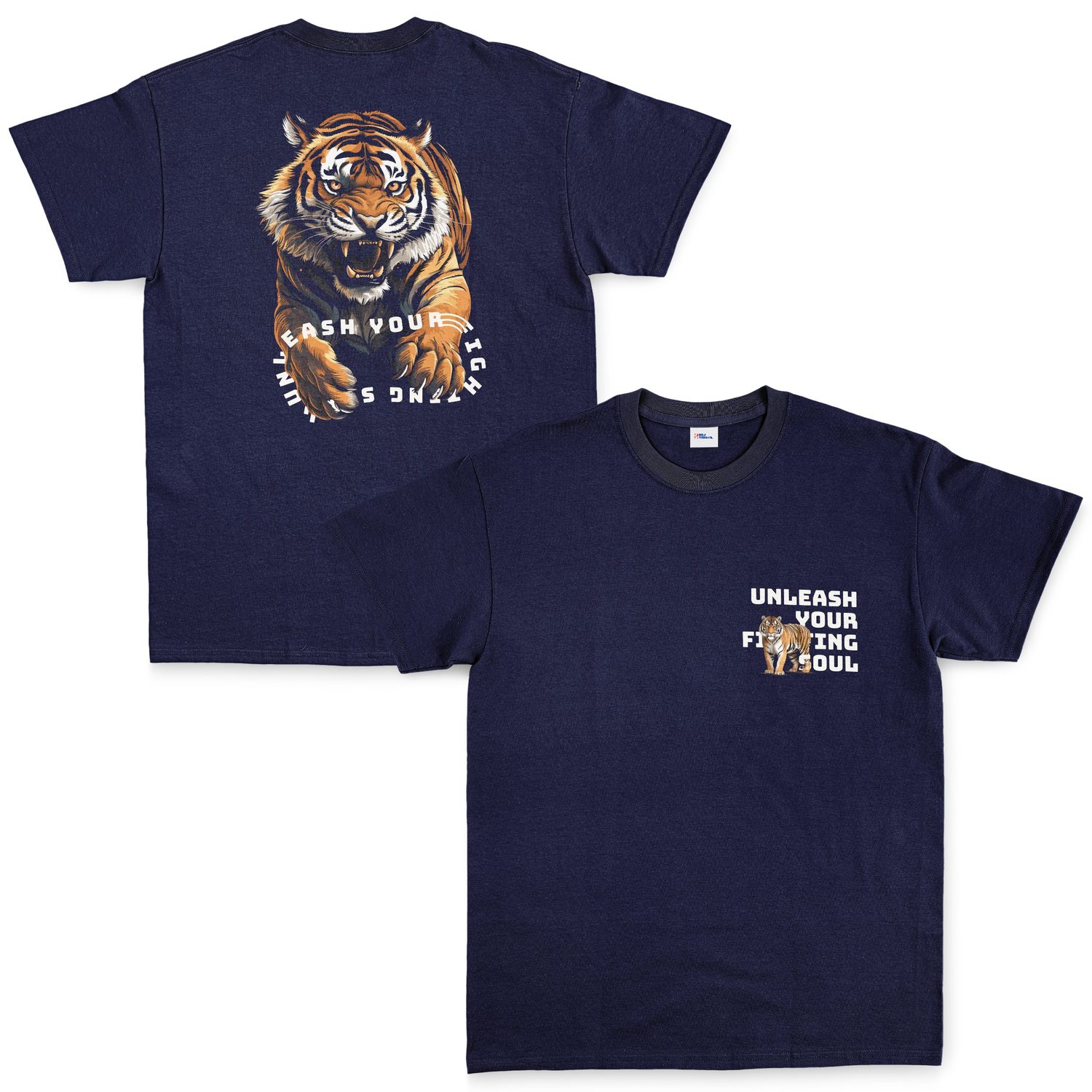 Unleash Your Fighting Soul | Tiger Tişört XXL - İndigo Mavisi