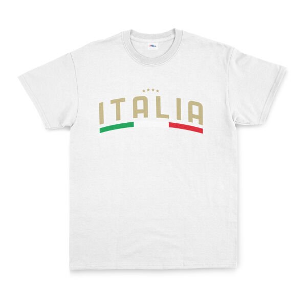 Italia Tricolore Tişört XL - Beyaz