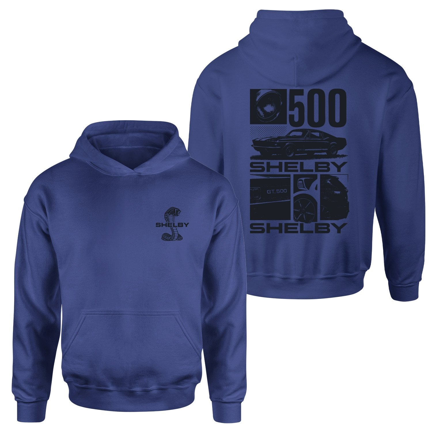 Shelby GT 500 Hoodie XXL - İndigo Mavisi