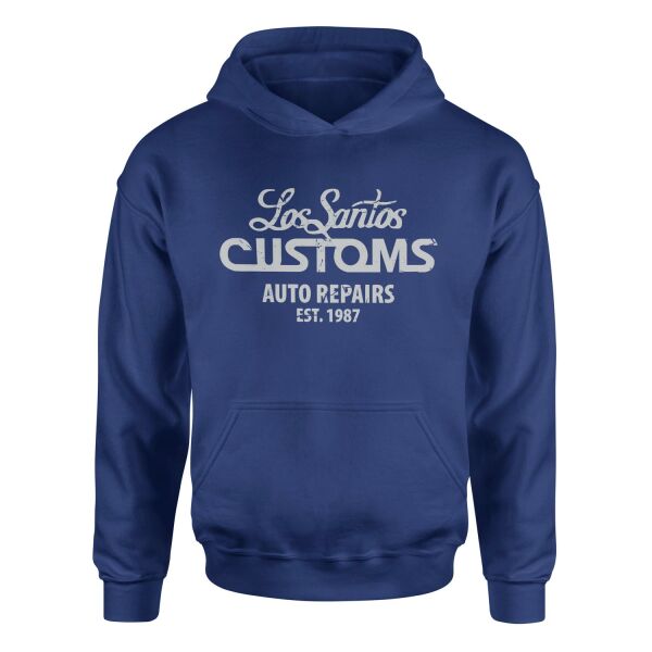 Los Santos Customs Hoodie M - İndigo Mavisi