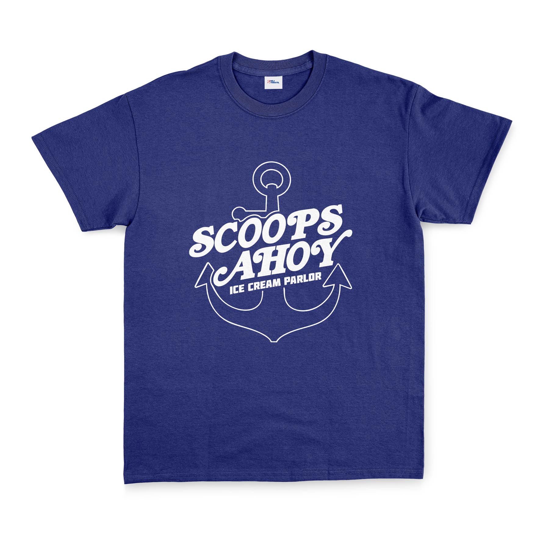 Scoops Ahoy Ice Cream Parlor Tişört L - İndigo Mavisi