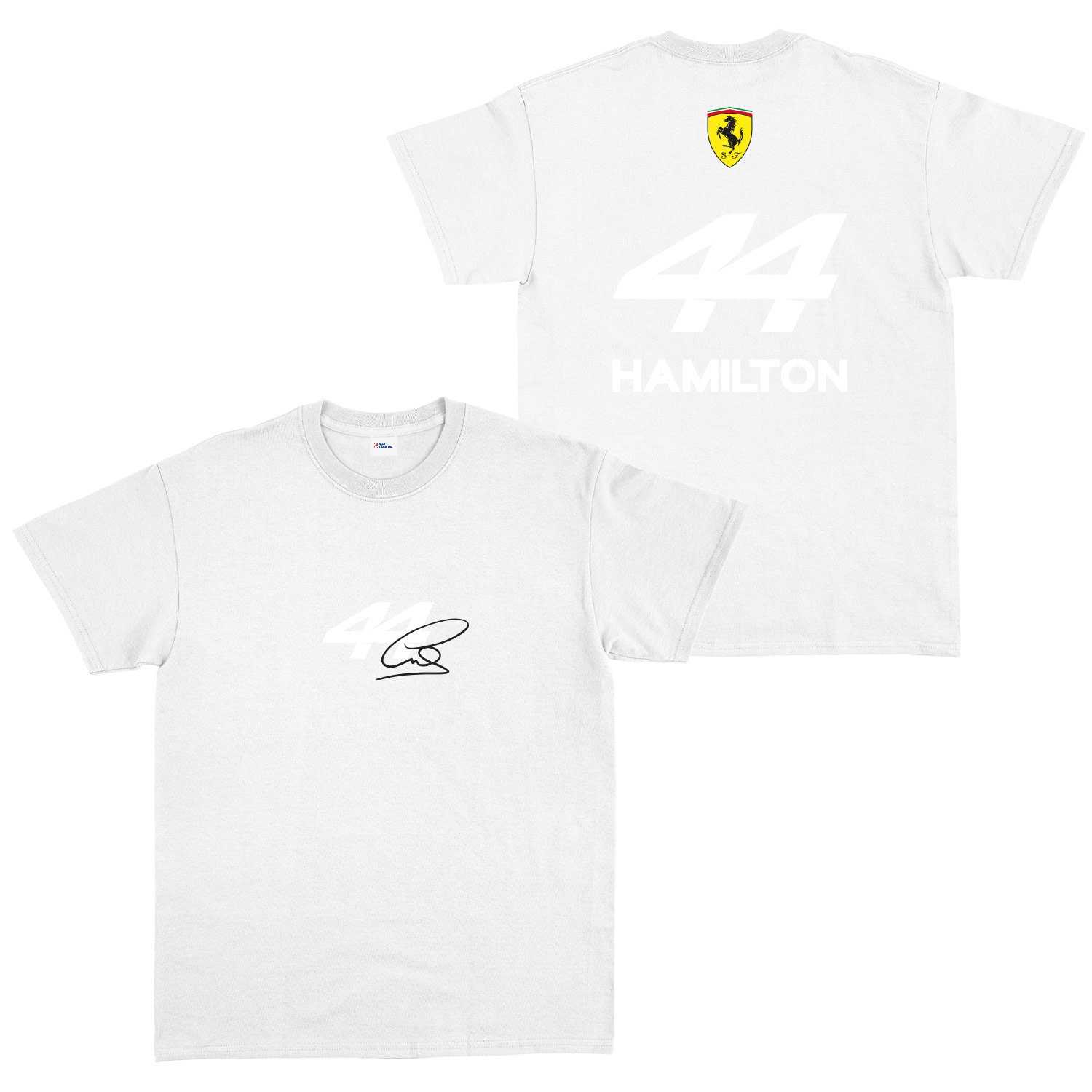 Lewis Hamilton 44 Signature Tişört XXL - Beyaz