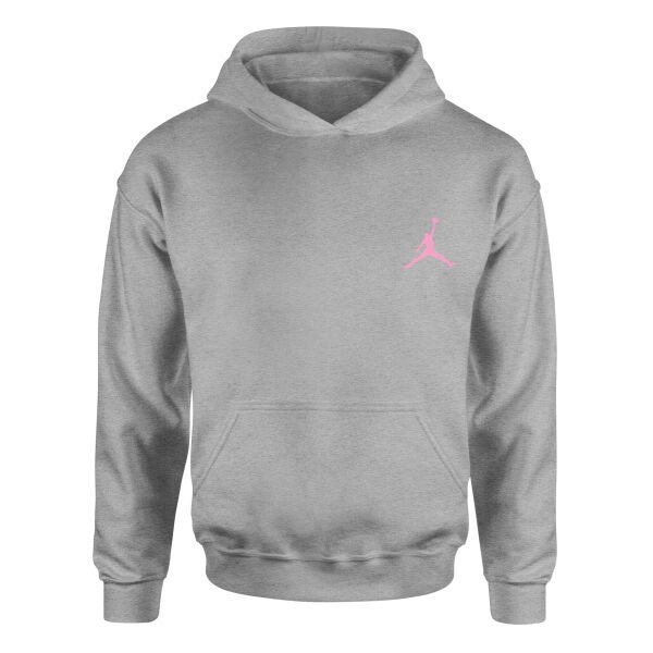 Air Jordan Pink Stroked Hoodie M - Gri