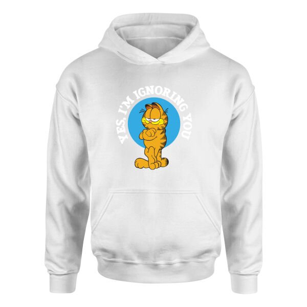 Yes, I’m Ignoring You | Garfield Hoodie S - Beyaz