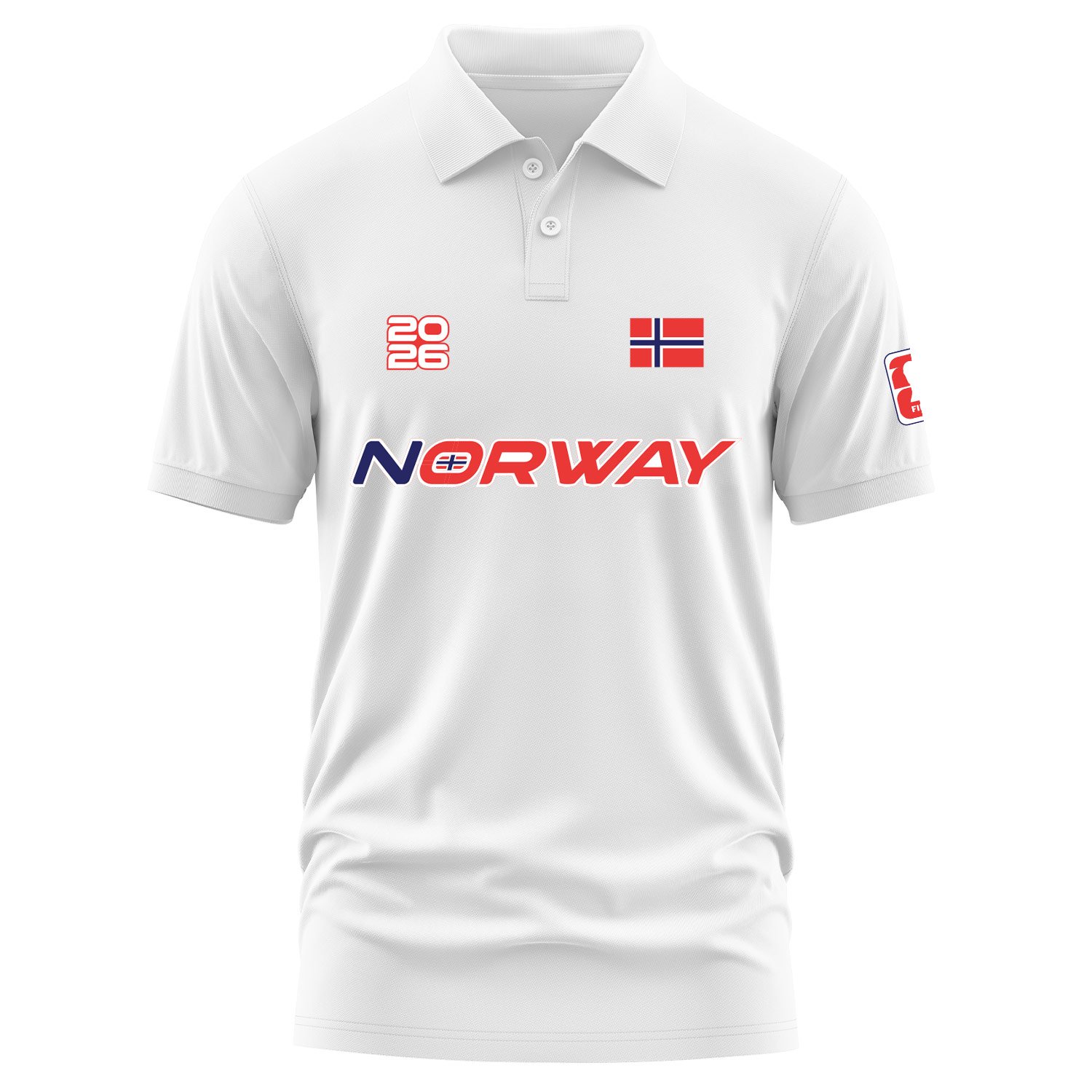 Norveç 2026 Polo Tişört L - Beyaz