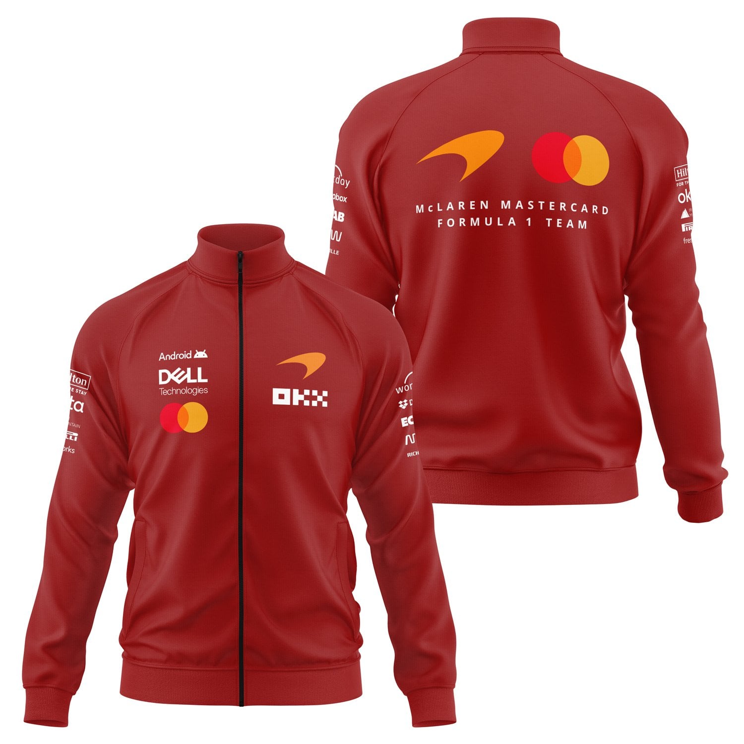 McLaren Racing 2026 Teamline Fermuarlı Sweatshirt M - Kırmızı
