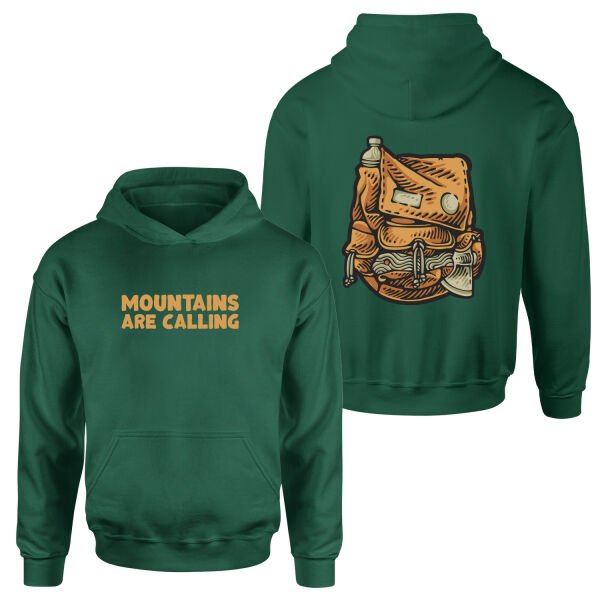 Mountains Are Calling Hoodie XL - Nefti Yeşili