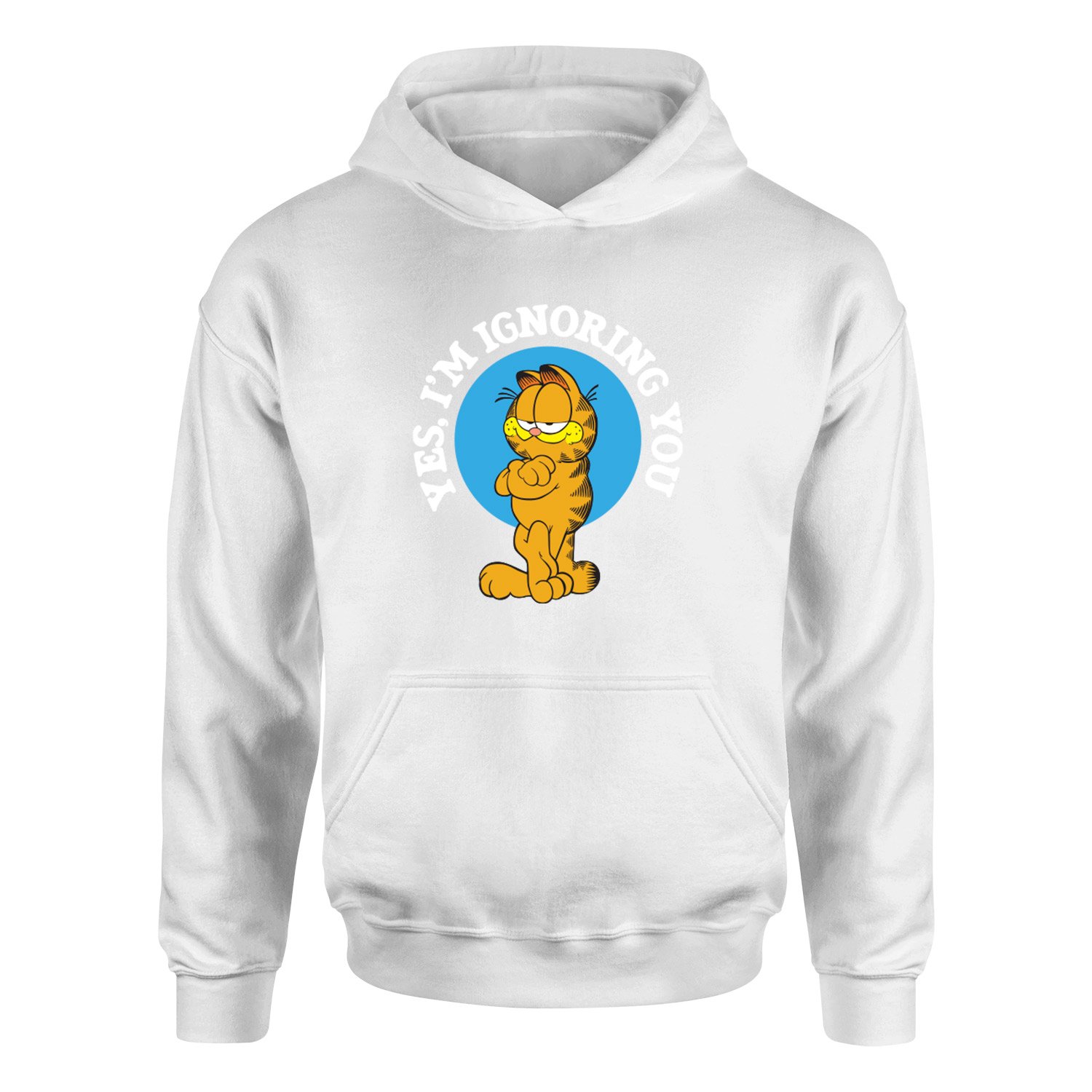 Yes, I’m Ignoring You | Garfield Hoodie M - Beyaz