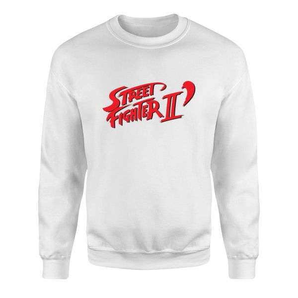 Street Fighter II Sweatshirt XXL - Beyaz