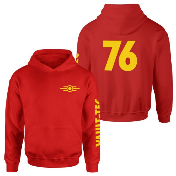 Vault 76 Dweller Hoodie L - Kırmızı