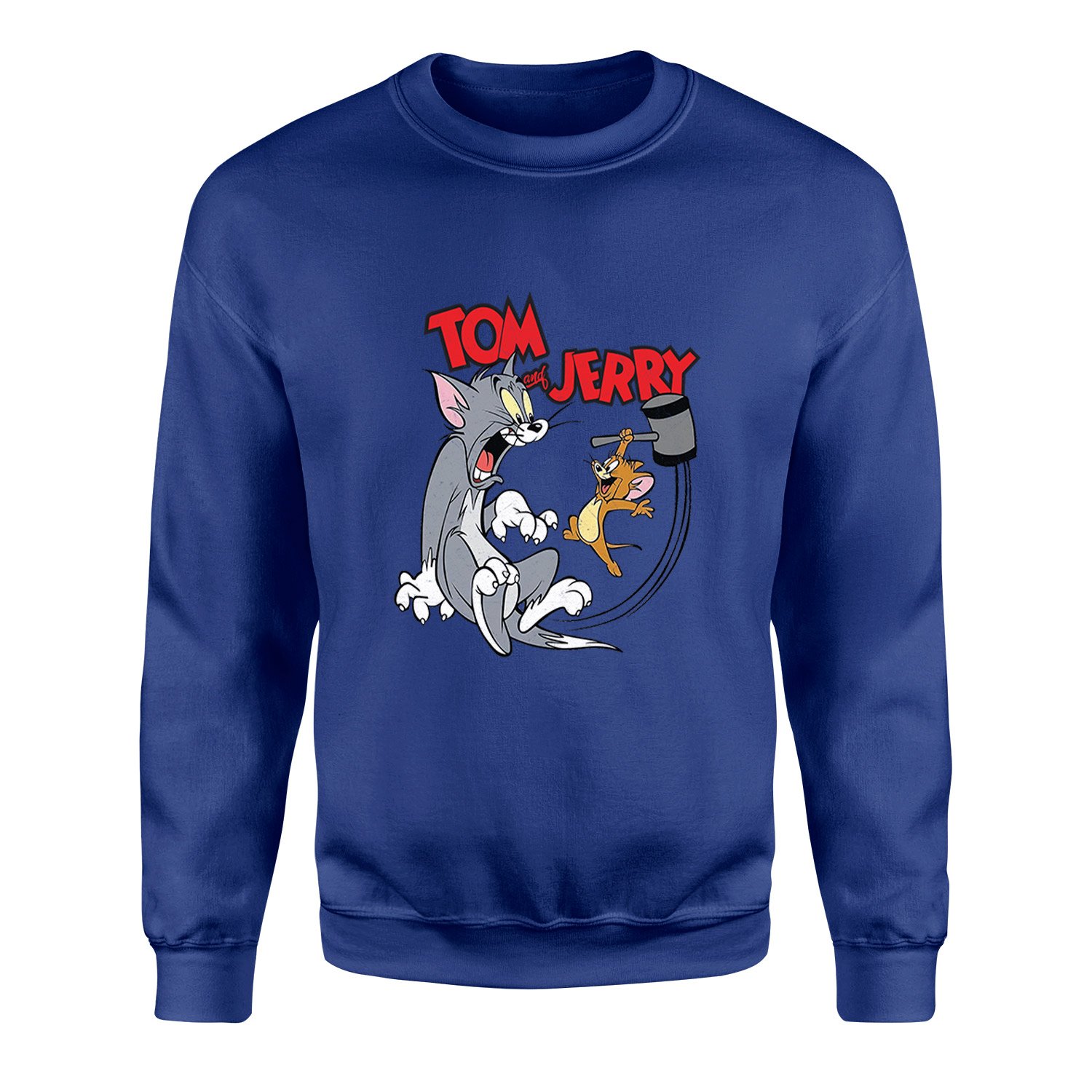 Tom And Jerry Grunge Sweatshirt S - İndigo Mavisi