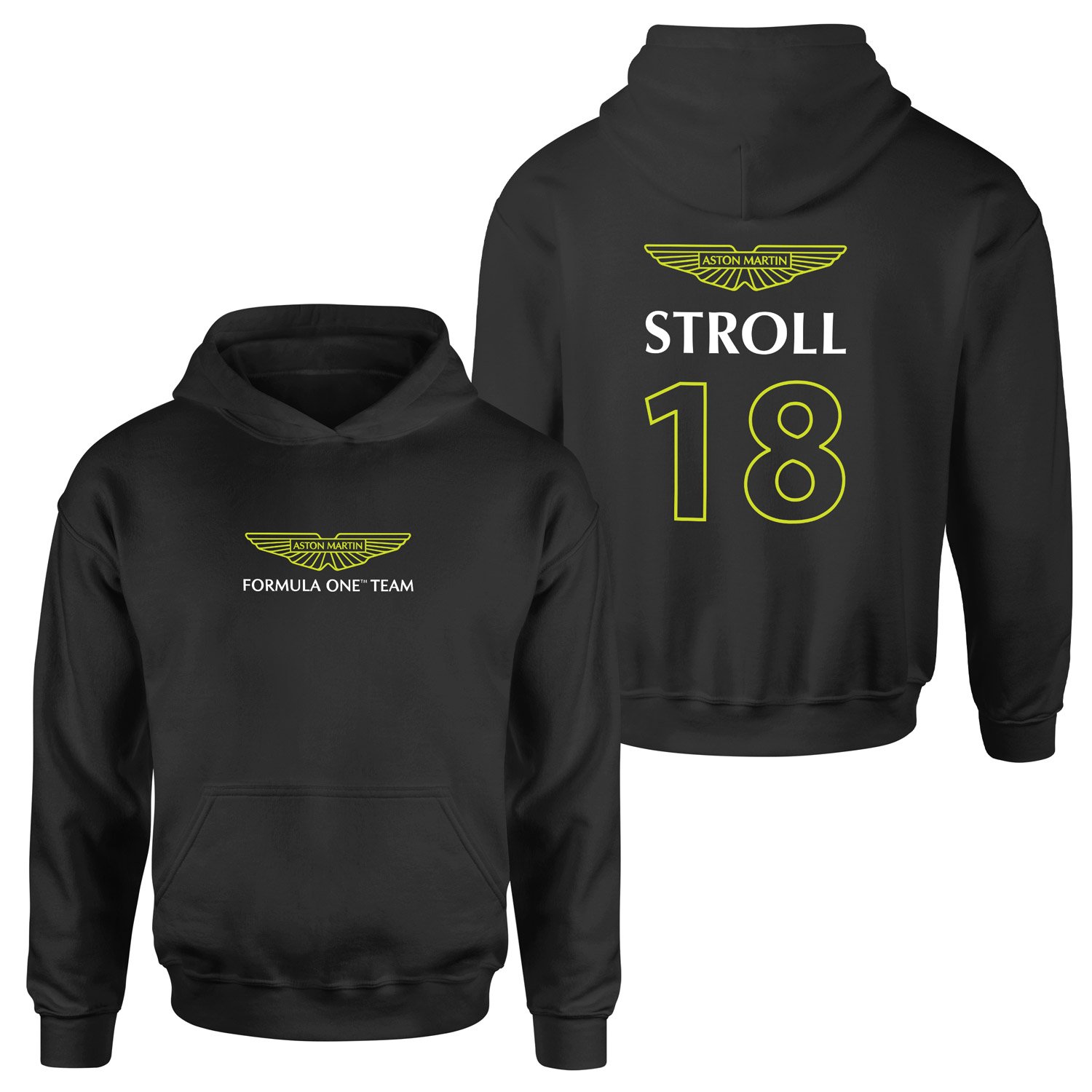 Lance Stroll | Aston Martin Basic Hoodie M - Siyah