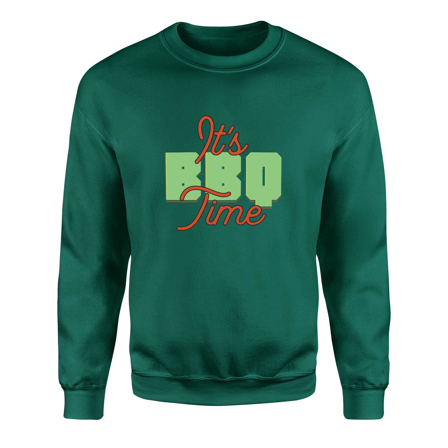 It’s BBQ Time Sweatshirt M - Nefti Yeşili