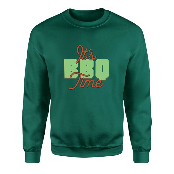 It’s BBQ Time Sweatshirt M - Nefti Yeşili