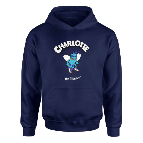 Charlotte Cartoon Hoodie M - İndigo Mavisi
