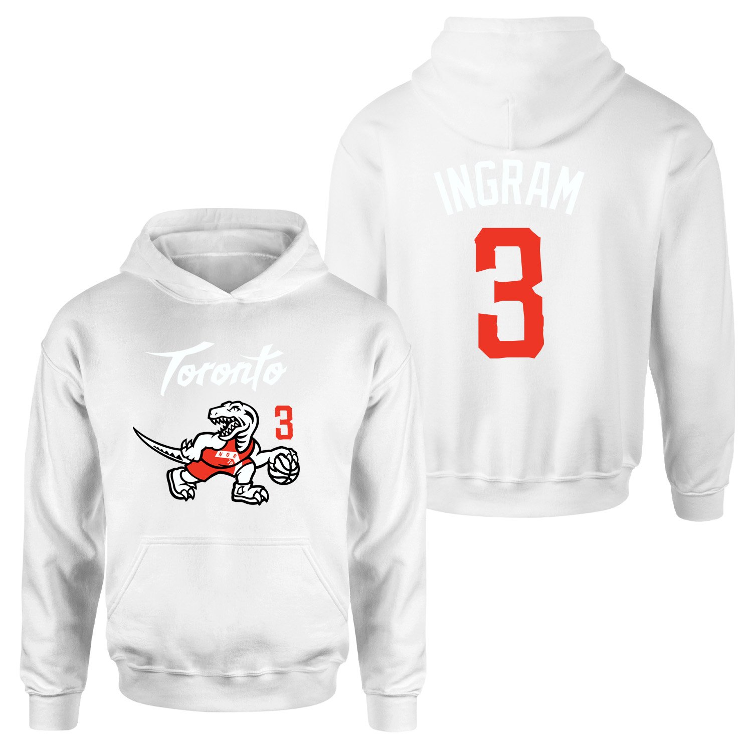 Brandon Ingram 3 City Edition Raptors Hoodie S - Beyaz