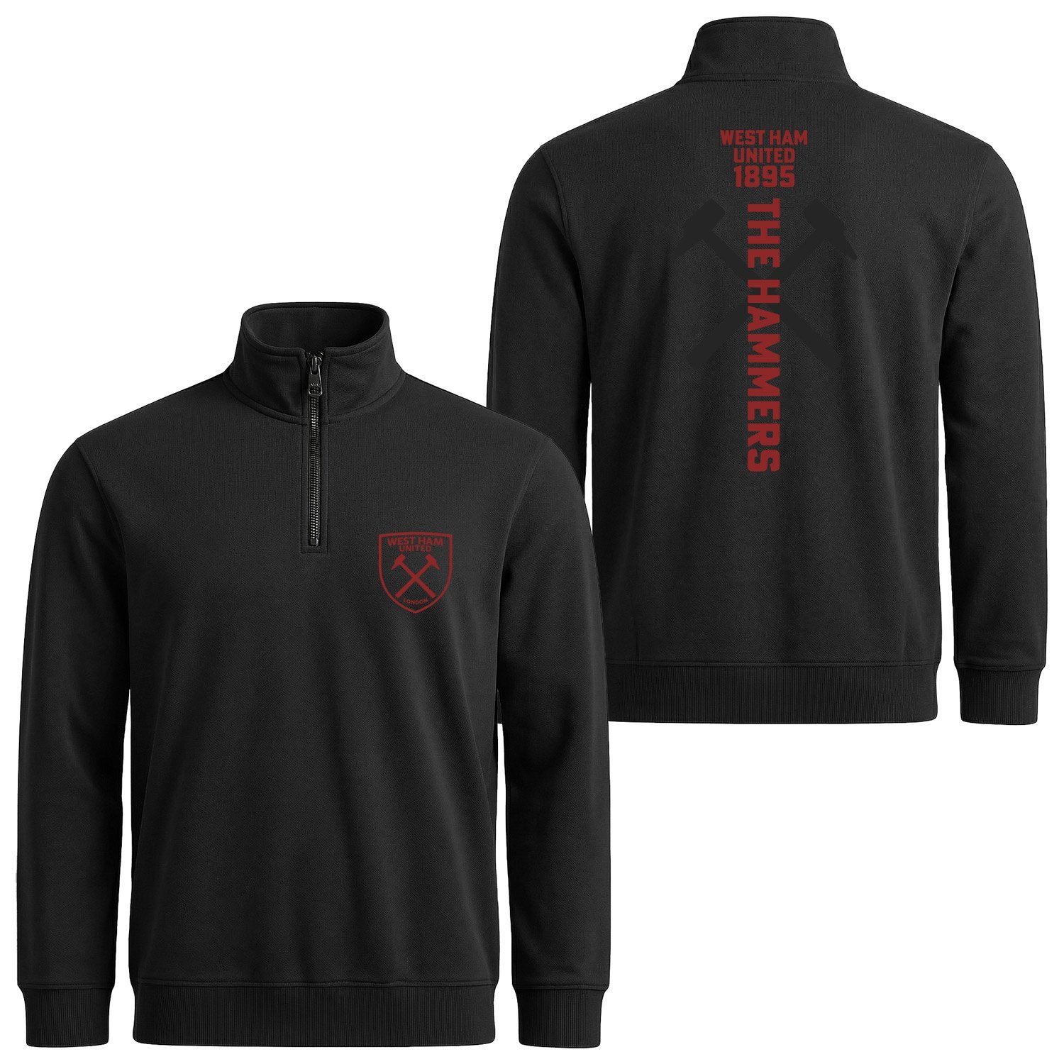 West Ham United | The Hammers Yarım Fermuarlı Sweatshirt