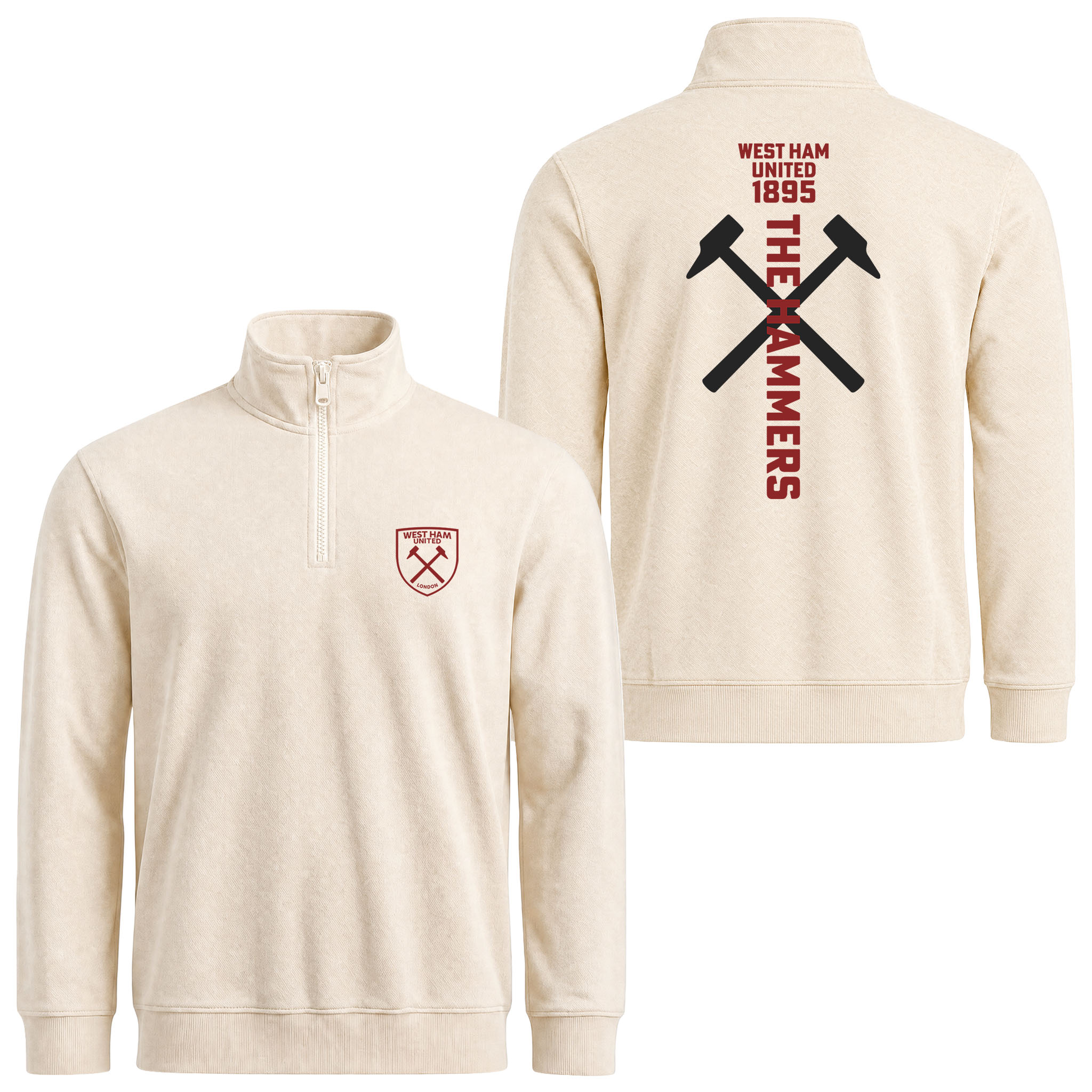 West Ham United | The Hammers Yarım Fermuarlı Sweatshirt