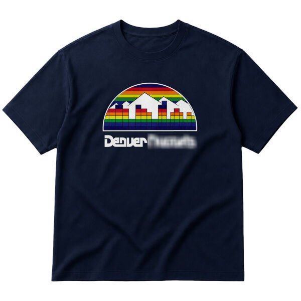 Denver Oversize Tişört L - İndigo Mavisi