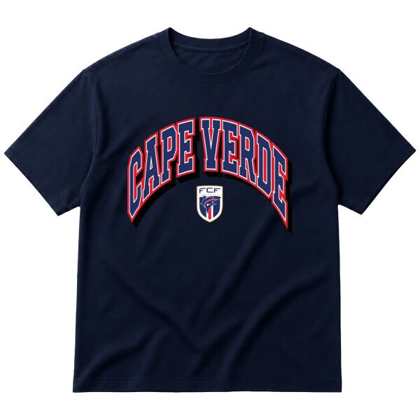 Cape Verde 2026 Varsity Oversize Tişört L - İndigo Mavisi