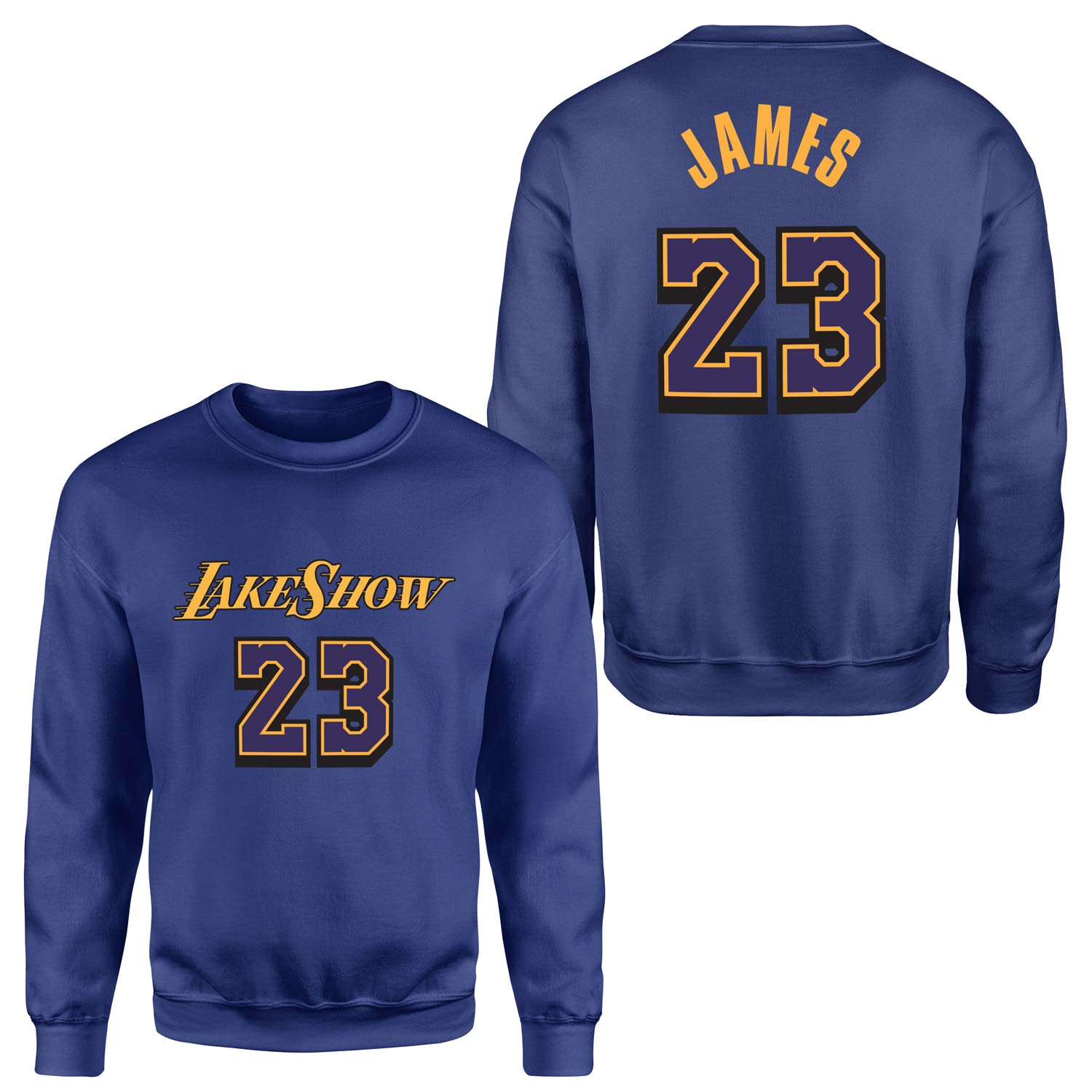 LeBron James 23 LakeShow Sweatshirt XXL - İndigo Mavisi