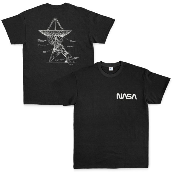 NASA Retro Mechanisms Graphic v3.0 Tişört XXL - Siyah