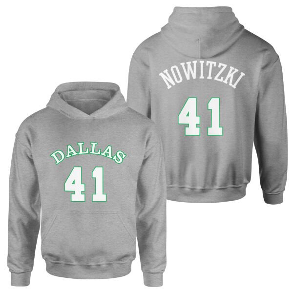 Dirk Nowitzki 41 Forma Hoodie L - Gri