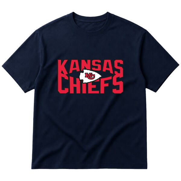 Kansas City Chiefs SQ Oversize Tişört S - İndigo Mavisi