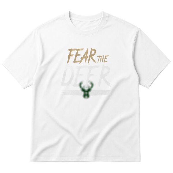 Fear the Deer Oversize Tişört XL - Beyaz