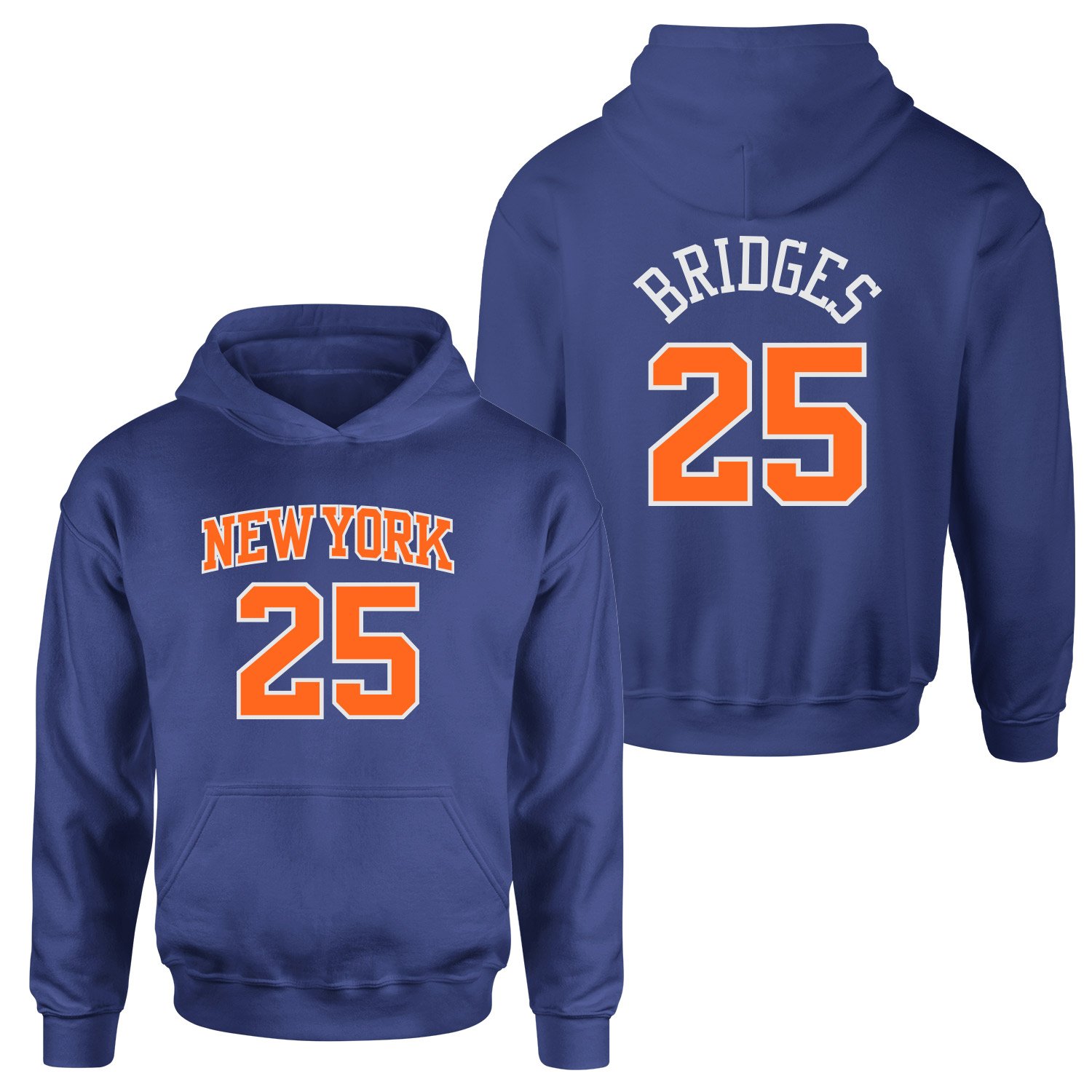 Mikail Bridges 25 New York Jersey Hoodie S - İndigo Mavisi
