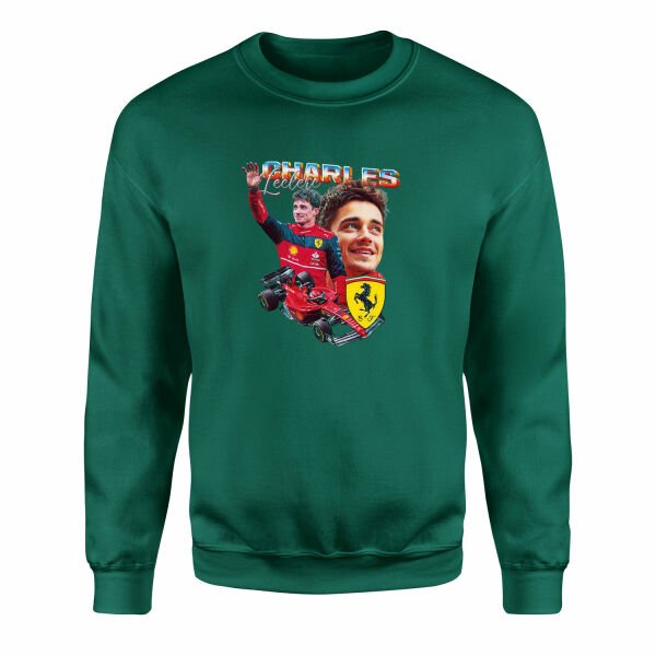 Charles Leclerc Sweatshirt XL - Nefti Yeşili