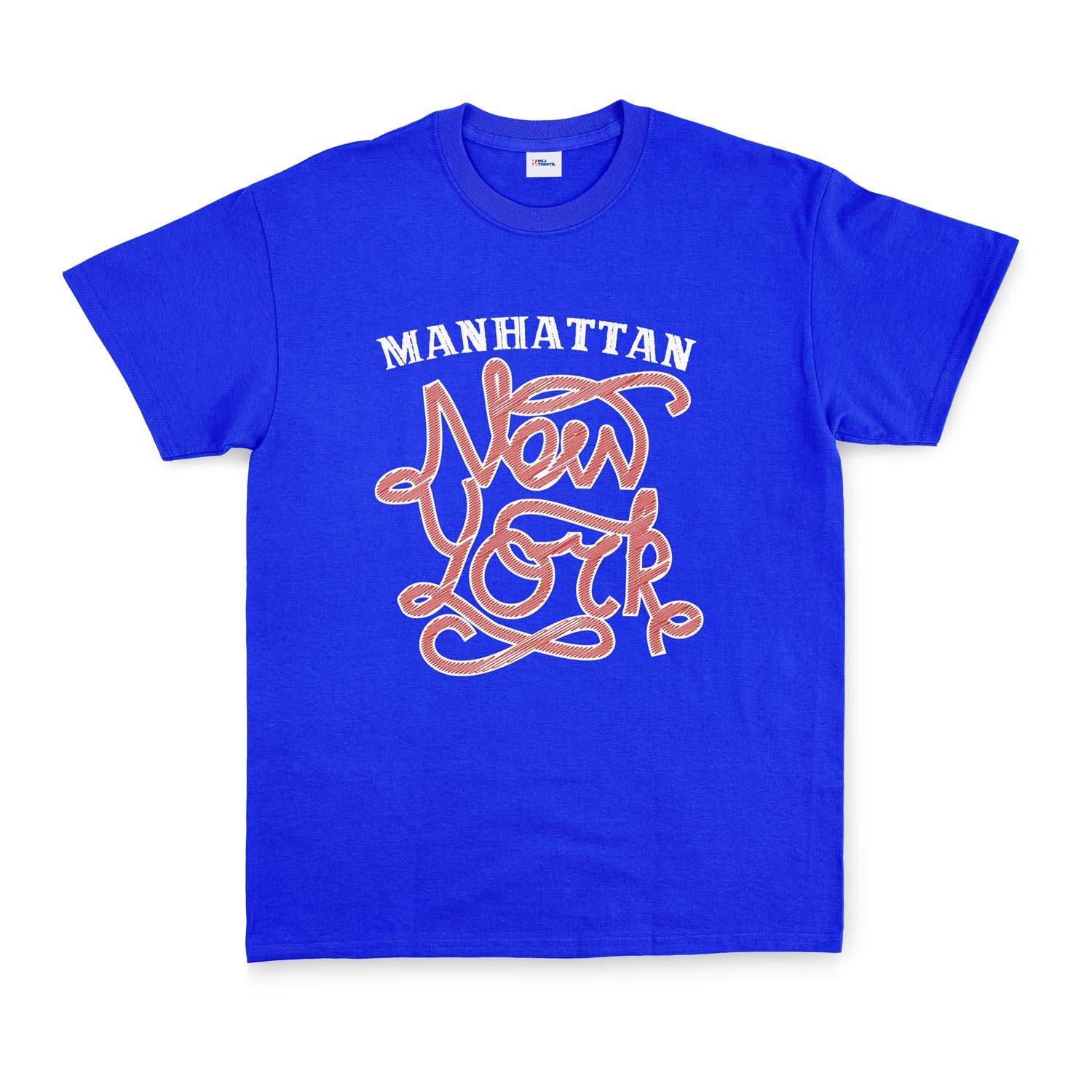 Manhatta, NYC Tişört XXL - Mavi