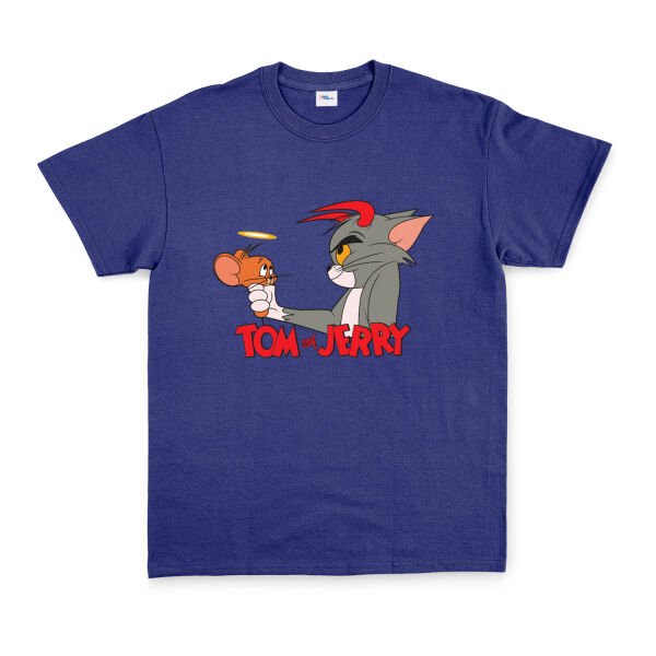 Tom & Jerry Tişört XL - İndigo Mavisi