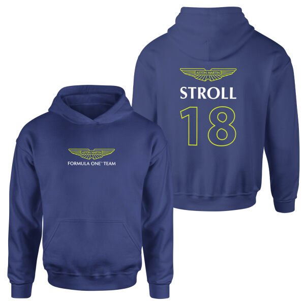 Lance Stroll | Aston Martin Basic Hoodie S - İndigo Mavisi