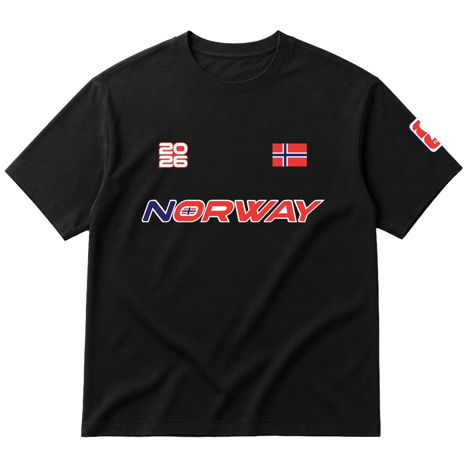 Norveç 2026 Oversize Tişört XL - Siyah