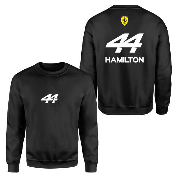 Lewis Hamilton 44 Signature Sweatshirt L - Siyah