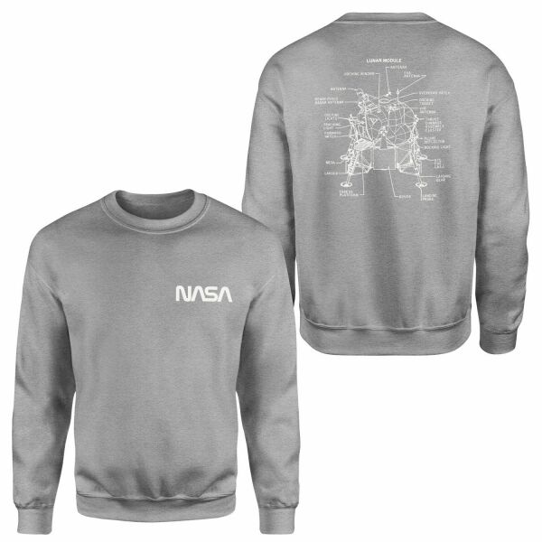 NASA Lunar Module Diagram Sweatshirt XL - Gri