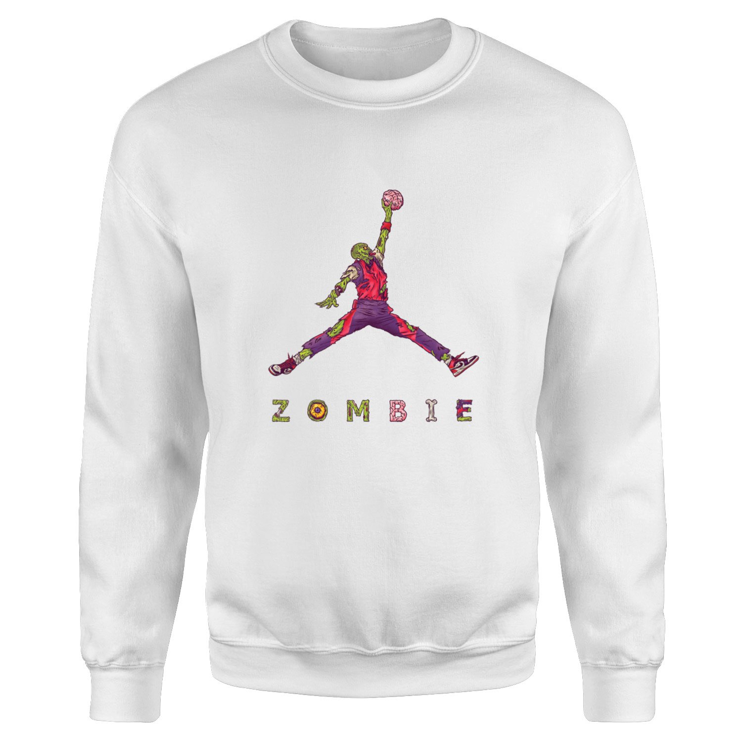 Air Jordan Zombie Sweatshirt S - Beyaz