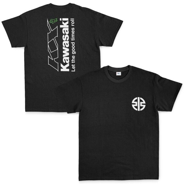 Kawasaki KX FOX Let The Good Times Roll Tişört L - Siyah | OUTLET